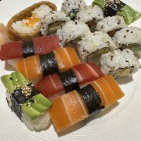 Grand sushi plate   at 123V Browns in London