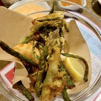 prawn tempura (we’ve most likely already eaten all the prawn, haha!)   at 123V Browns in London