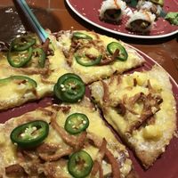 Hawaiian pizza (sounds better than it is but still good!)  at 123V Browns in London