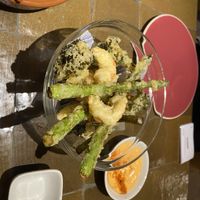 Prawn tempura  at 123V Browns in London