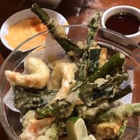Vegan tempura  at 123V Browns in London