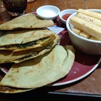 Quesadilla verde at 123V Browns in London