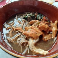 Soba noodles bowl at 123V Browns in London