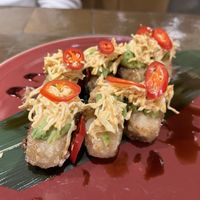 Crispy rice green dynamite #Veganuary at 123V Browns in London