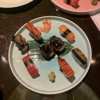 Rainbow nigiri  at 123V Browns in London
