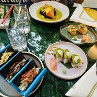 Sushi selection  at 123V Browns in London