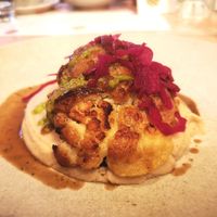 Cut of Roasted Cauliflower (tasting menu) at 123V Browns in London