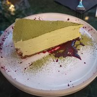 Matcha cake at 123V Browns in London