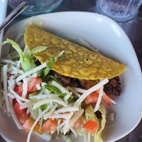 And taco (with beyond meat) at Chilaquiles Factory in Cedar Park