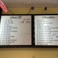 Drink menu at Tropical Fruits Silver Creek in San Jose