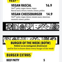 Vegan cheese available for SFM burger at Rascal in Newcastle