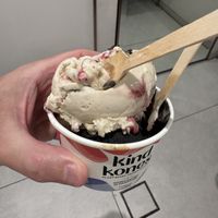 Black Forest & charcoal vanilla 2 scoop   at Kind Kones - Paragon Orchard in Central Singapore