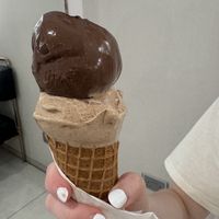 Keto chocolate & mocha almond 2 scoop   at Kind Kones - Paragon Orchard in Central Singapore