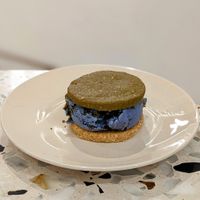 Vegan Ice Cream Cookie Sandwich with Blue Planet Ice Cream at Kind Kones - Paragon Orchard in Central Singapore