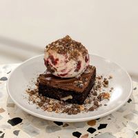 Vegan Brownie Sundae with Black Forest Ice Cream at Kind Kones - Paragon Orchard in Central Singapore