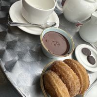 Vegan Churros with Dark chocolate   at Rumsey's Chocolaterie in Wendover