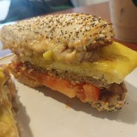 Vegan Breakfast Bagel at Apothica Cafe in Cumberland