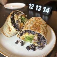 Breakfast burrito at Apothica Cafe in Cumberland