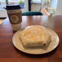 Black Bean Crunch Wrap and Immunity Tea  at Apothica Cafe in Cumberland