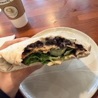 Black bean crunch wrap  at Apothica Cafe in Cumberland