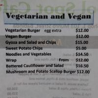 The important section on the menu! at Babinda Kool Spot Cafe in Babinda