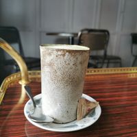 Matcha Latte with oat milk at La Bohême in Cordoba