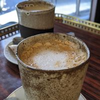Vegan cappuccino with soy / oat milk at La Bohême in Cordoba