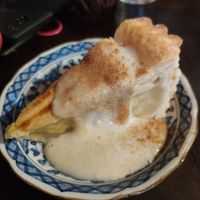 Vegan Apple Cake with cream at La Bohême in Cordoba