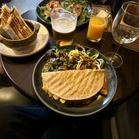 vegan tortilla, haddock and quesadilla  at La Bohême in Cordoba