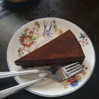 Vegan chocolate cake  at La Bohême in Cordoba