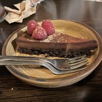 Tarta de chocolate negro (vegana)  at La Bohême in Cordoba