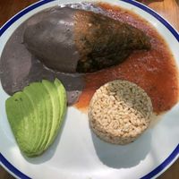 Stuffed poblano pepper  at La Cueva del Chango in Playa Del Carmen