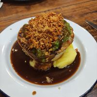 Mothership with tofu 'chicken' pie at Pieminister in Stroud