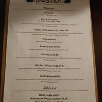 Starters at Pastan Barbican in London