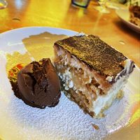Tiramisu and dark chocolate sorbet at Pastan Barbican in London