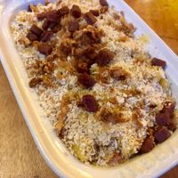 Comfort in a dish - mac’n’cheese with lardons   at Pastan Barbican in London