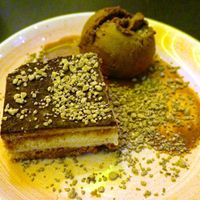 Homemade tiramisu at Pastan Barbican in London
