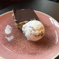 Tiramisu and ice cream  at Pastan Barbican in London
