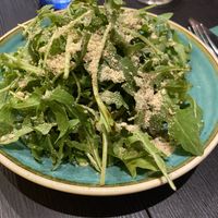 Green salad and cachew parmesan  at Pastan Barbican in London