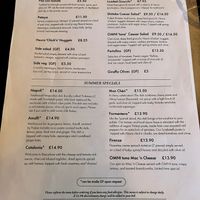 Menu   at Pastan Barbican in London