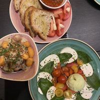 Caprese, loaded gnocchi & pan con tomate   at Pastan Barbican in London