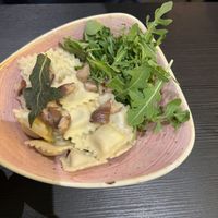 Mushroom ravioli   at Pastan Barbican in London