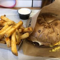 Vegan Cheese burger Combo  at Kristinedal Burgers in Copenhagen