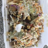 vegan nachos at Indiana State Fair at Black Leaf Vegan Food Truck in Indianapolis
