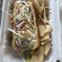vegan brat at Indiana State Fair at Black Leaf Vegan Food Truck in Indianapolis