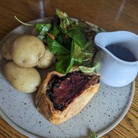 Beetroot wellington at Fleur De Lys in Henley-in-arden