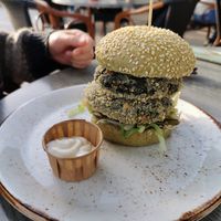 Double Spinach Burger at Terra Nova in Putten