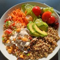 Vegan bowl at Zest in Nicosia