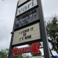 Sign at Summer Moon Coffee - W Anderson Ln in Austin