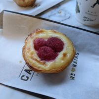 Raspberry Veganata and coffee (£4.00) - 4.5/5. at Cafe de Nata in London